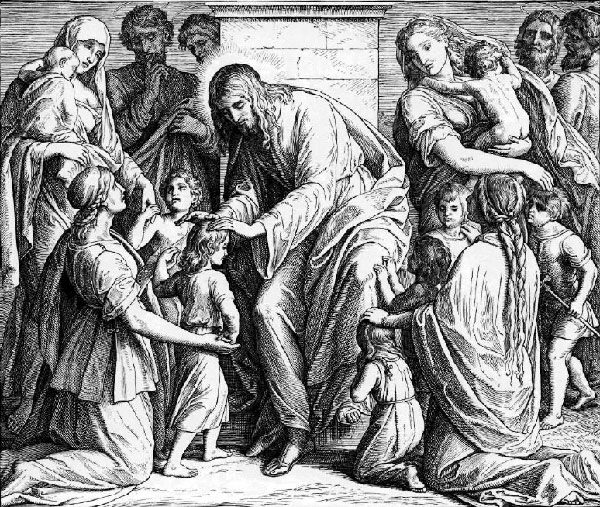 Иисус Христос благословляет детей. Юлиус Шнорр фон Карольсфельд