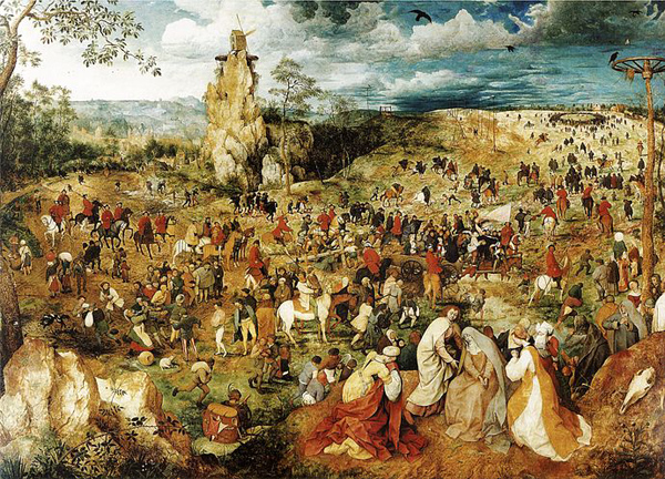 Путь на Голгофу (Крестный путь Христа).  Питер Брейгель Старший, 1564<br> Музей истории искусств, Вена