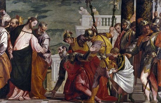 Иисус и капернаумский сотник. Паоло Веронезе, 1560 г.