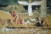 Явление ангела, благовествующего пастухам о рождении Христа.  Эскиз.  1850-е.