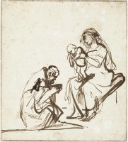 Один из трёх королей поклонения Мадонне с младенцем. , 1635 г.  <br>Государственный музей, Амстердам.