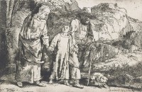 Отрок Христос возвращается с Иосифом и Девой Марией из иерусалимского храма.,  1654 г.