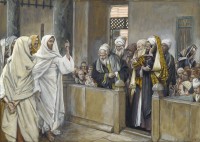 Первосвященник же спросил Иисуса об учениках Его и об учении Его.  <br> Бруклинский музей