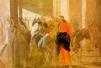  Поругание Христа у первосвященника Каиафы.  1850-е. <br>Государственная Третьяковская галерея,Москва