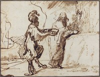 Искушение Христа в пустыне. , 1635-1640 гг. <br>Национальная галерея, Вашингтон.