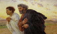 Ученики Петр и Иоанн бегут к могиле утром Воскресения.   <br>Музей Орсе в Париже
