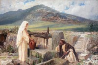Иисус и самарянка.  ок. 1906 г