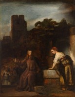Христос и самарянка.  (приписывается художнику), 1655 г. <br>Музей Метрополитен, Нью-Йорк.