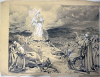 Моисей, идущий со скрижалями по Синаю. 