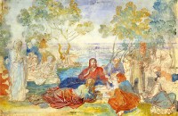 Женщины служат Христу.  1850-е гг. <br>Государственная Третьяковская галерея, Москва.